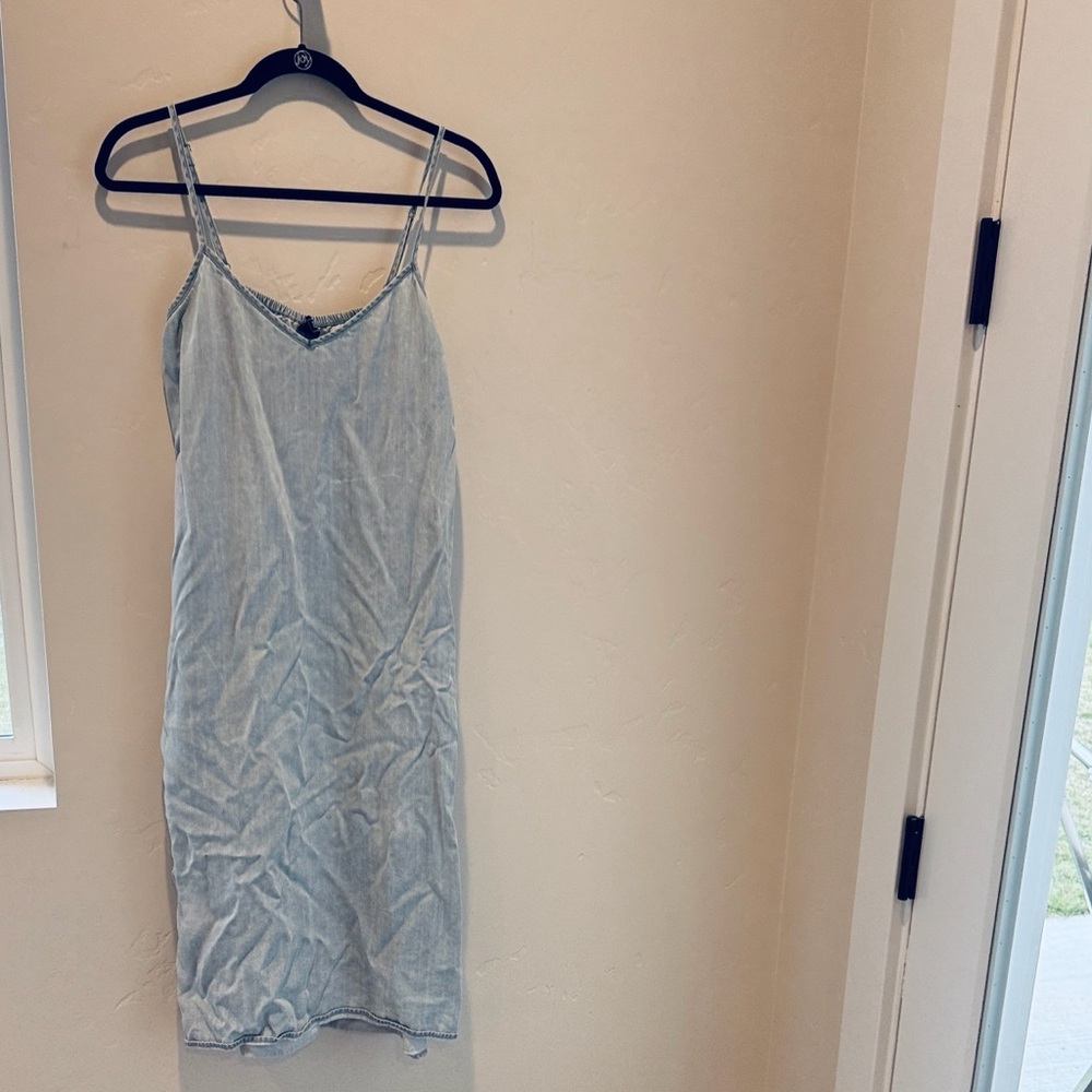 GAP Washed Denim Chambray Dress Large